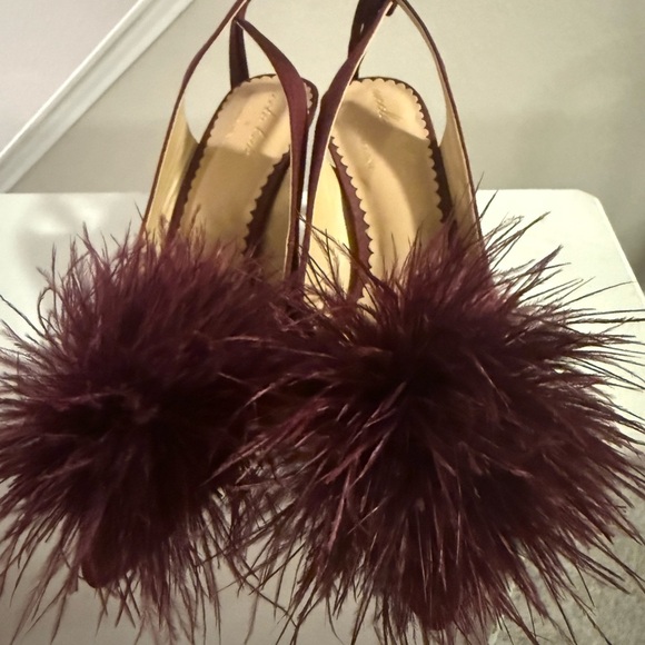 Antonio Melani x Nicola Bathie Claire Feather Ankle Wrap Heels - Picture 5 of 13